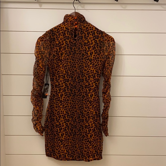 H:OURS ARNA MINI DRESS IN LEOPARD Revolve Sz: S - Picture 7 of 7